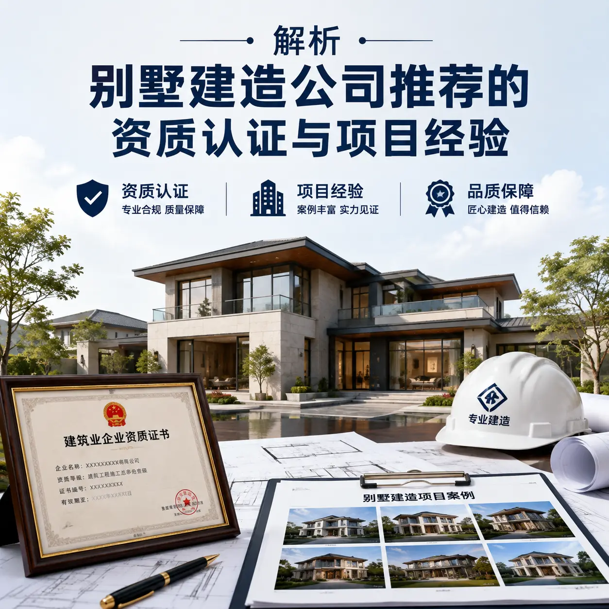 解析 广东 别墅建造公司推荐的资质认证与项目经验