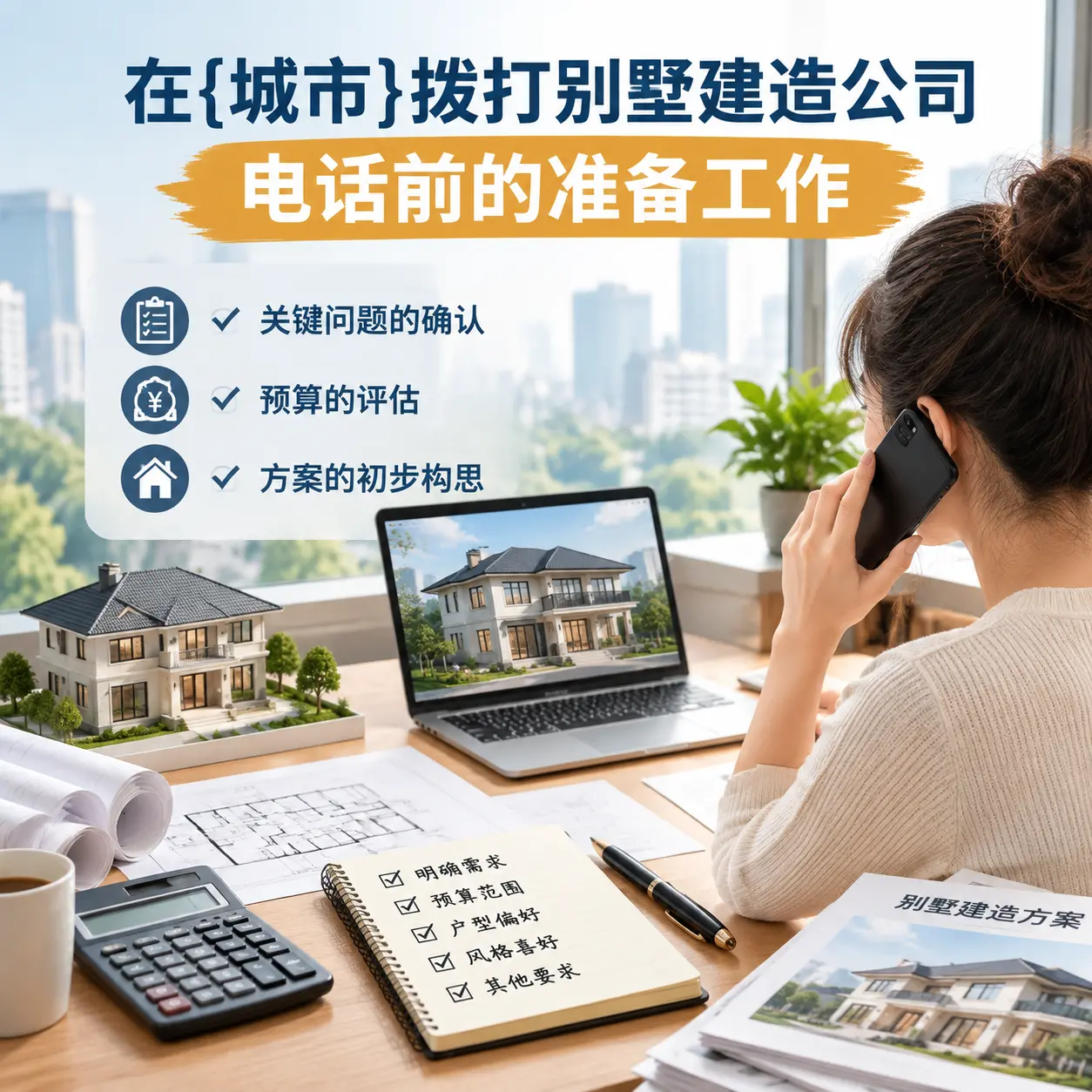 在广东拨打别墅建造公司电话前的准备工作