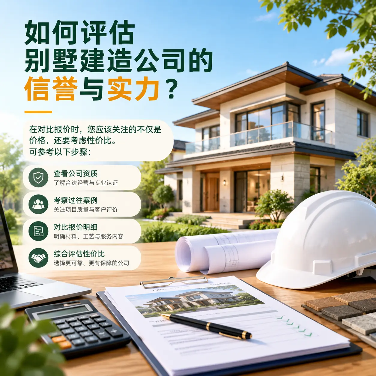如何评估 广东 别墅建造公司的信誉与实力？