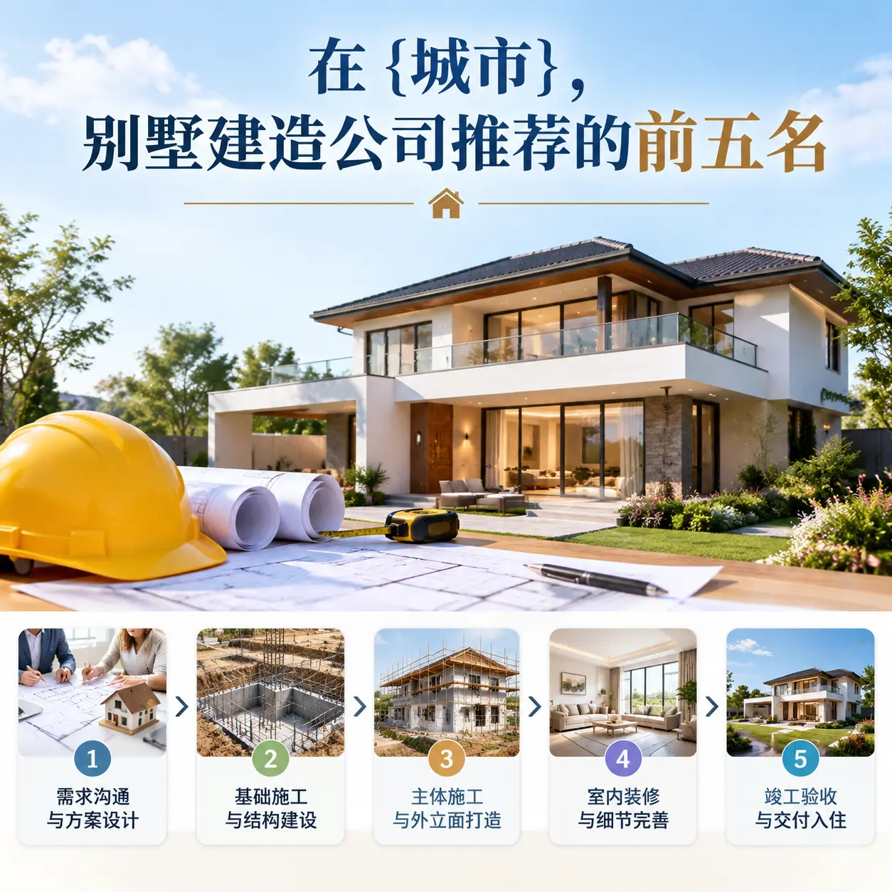 在 广东，别墅建造公司推荐的前五名