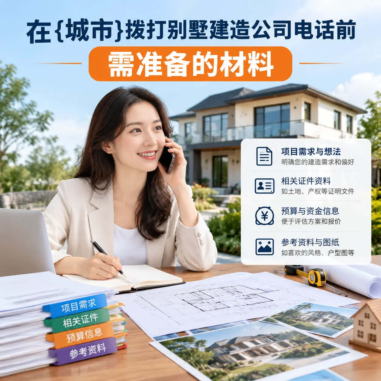 在广东拨打别墅建造公司电话前需准备的材料