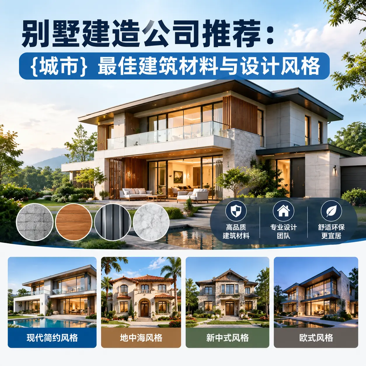 别墅建造公司推荐: 广东 最佳建筑材料与设计风格