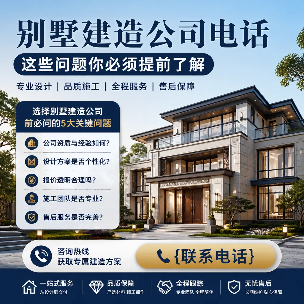 广东别墅建造公司电话,这些问题你必须提前了解
