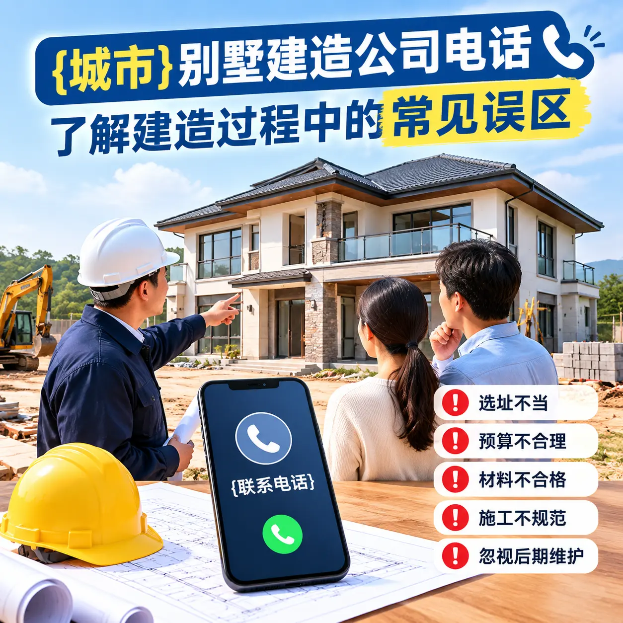 广东别墅建造公司电话，了解建造过程中的常见误区